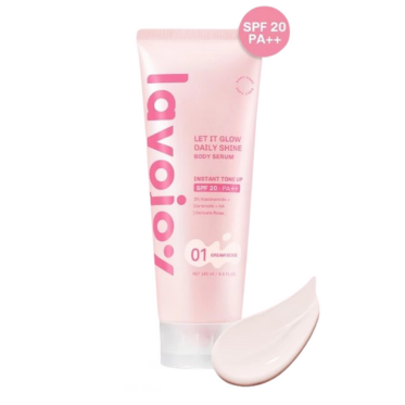 Lavojoy Let It Glow Daily Shine Body Serum Instant Tone SPF 20++ 01 Cream Beige