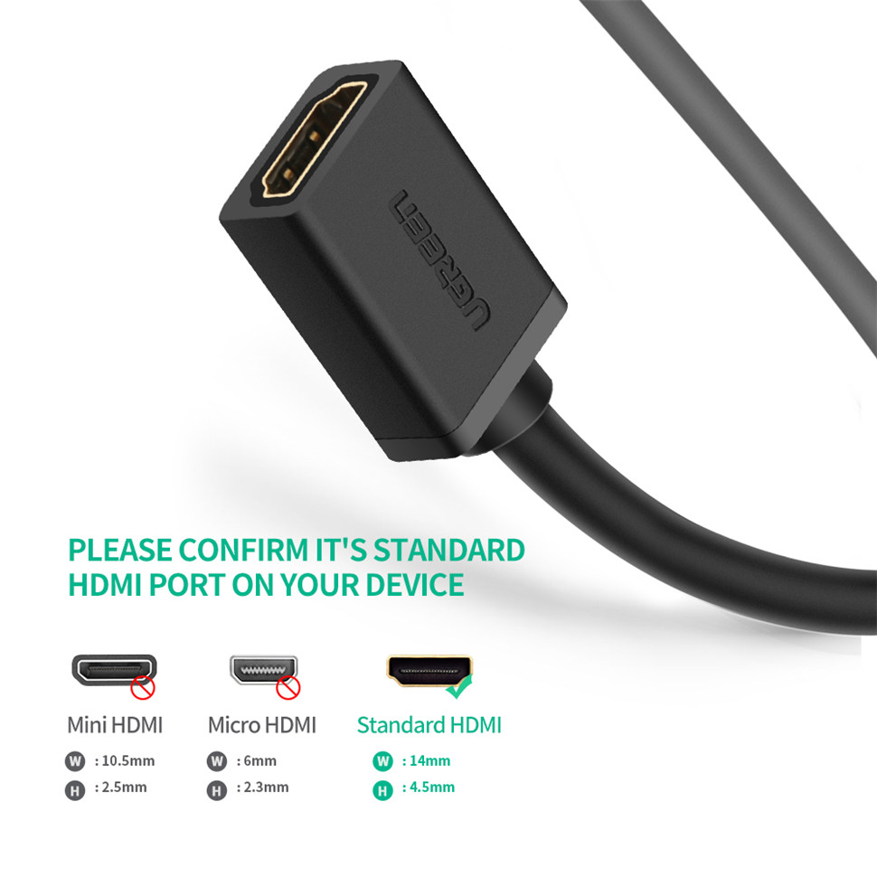 Ugreen HDMI 2.0 Cable Male To Female 1 Meter