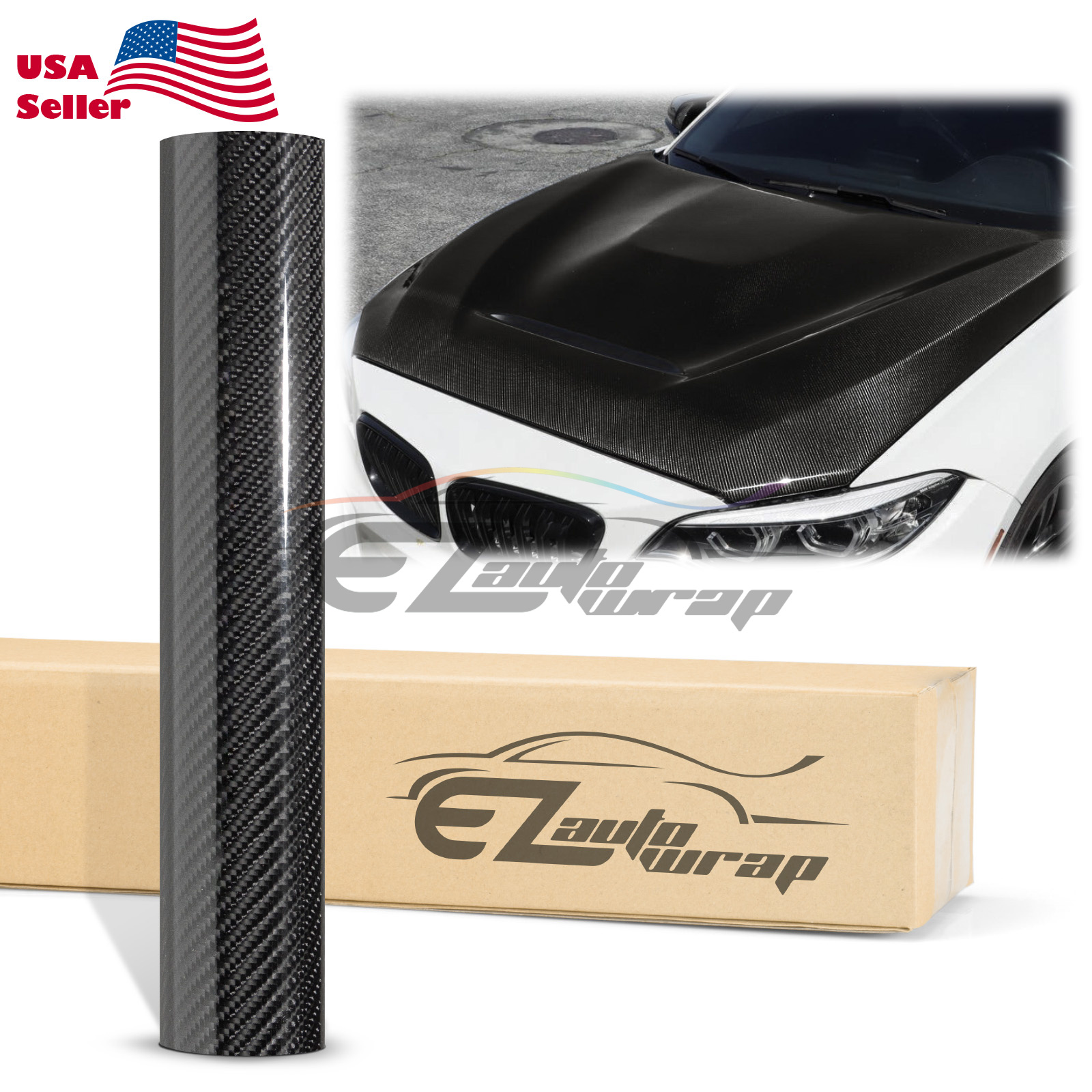 7D Premium High Gloss Carbon Fiber Vinyl Wrap Bubble Free Air Release Decal 6D - Picture 6 of 95
