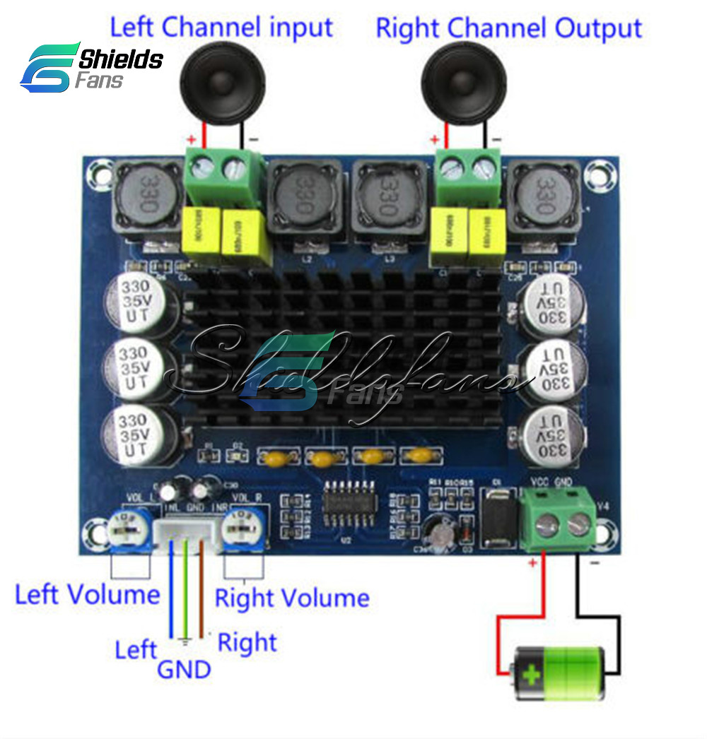 TPA3116D2 2x50W 2x50W+100W 2x120W Class D Dual Channel Digital Stereo Amplifier - Picture 31 of 34