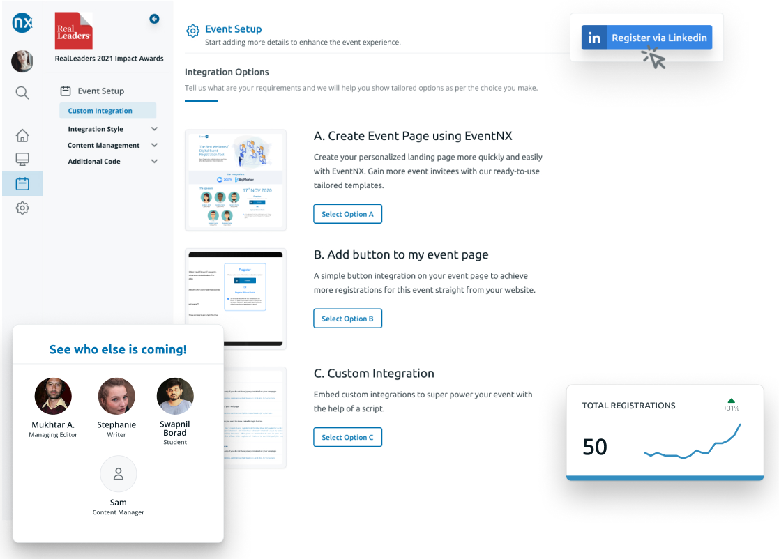 Eventnx event registration tool