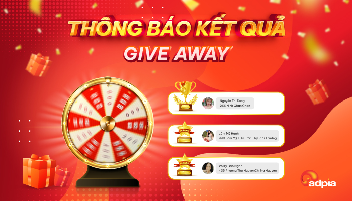 Thông báo kết quả Giveaway