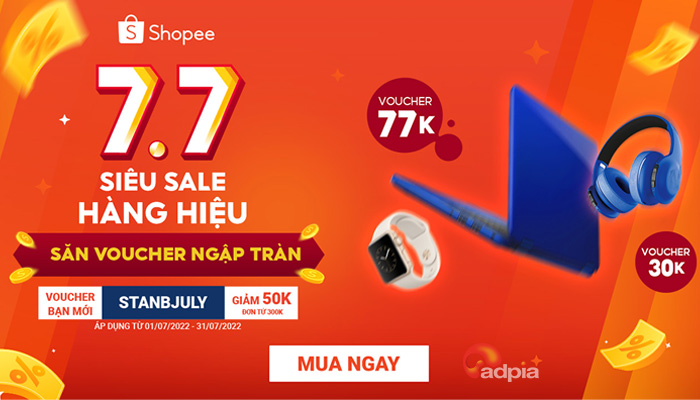 [SHOPEE] 7.7 Siêu sale hàng hiệu - Hàng hiệu giá tốt, mua là hoàn xu