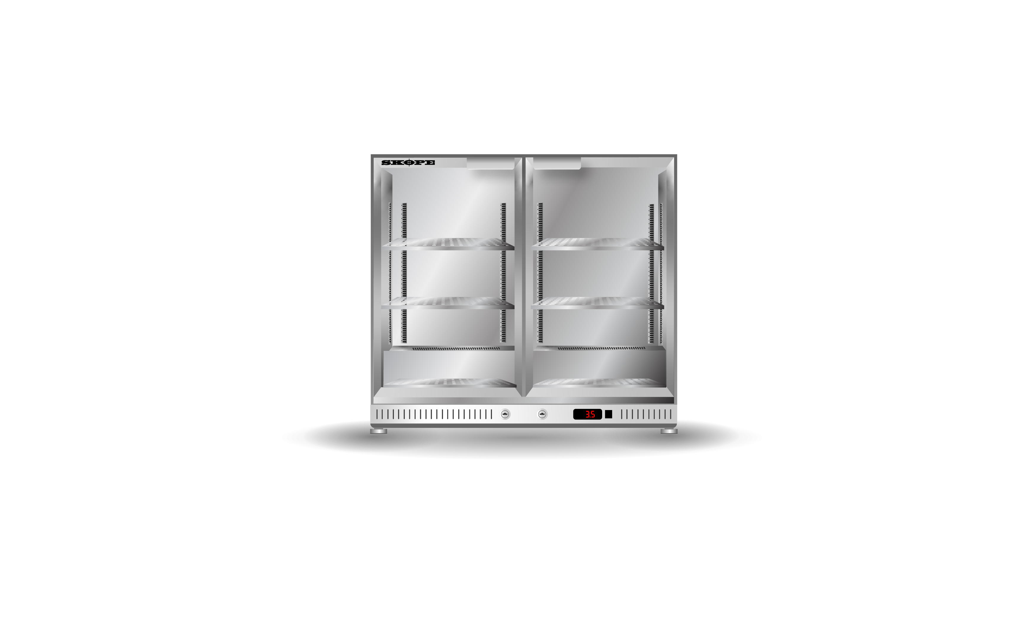 Skope BC.2.GSW Two Glass Door Bar Cooler
