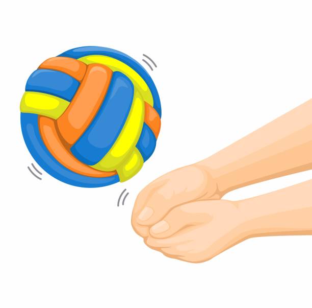 Hands preparing to volley illustration