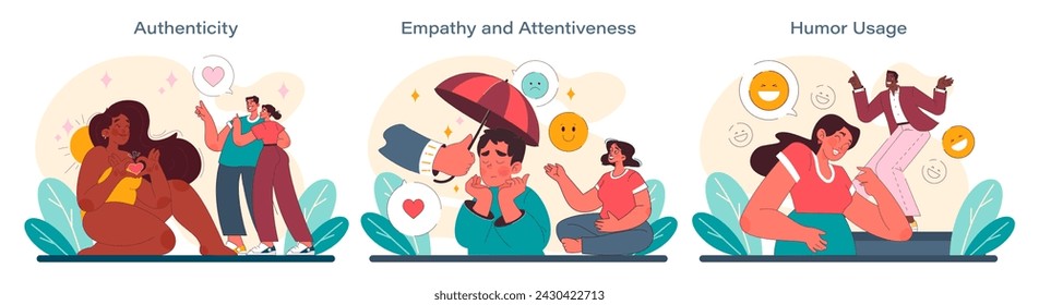 Ilustración de interacción humana