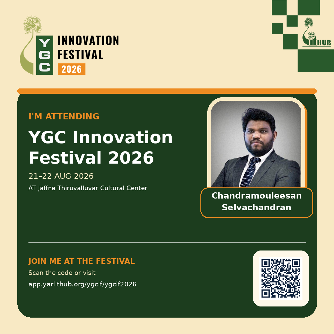 Chandramouleesan attending YGC Innovation Festival 2026