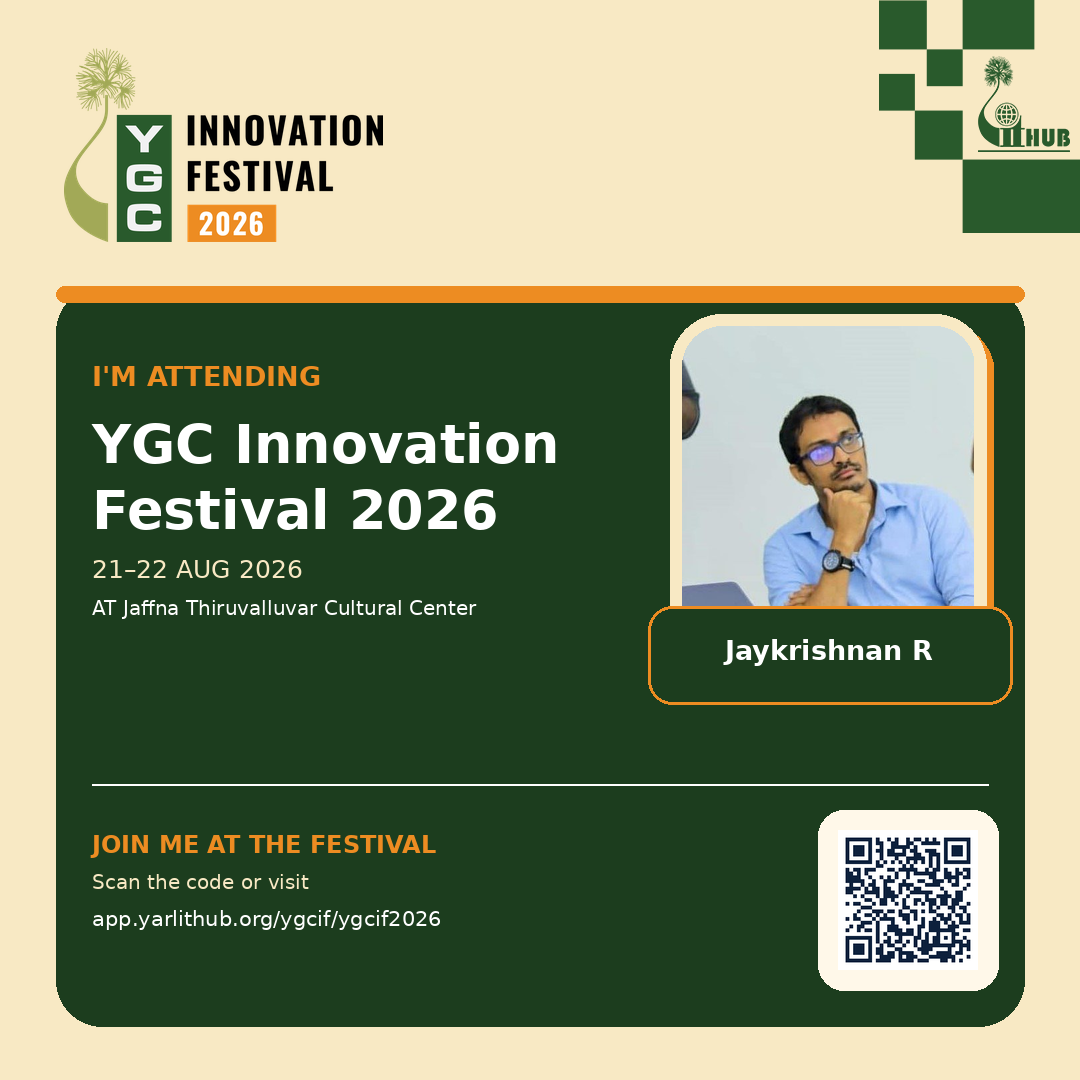 Jaykrishnan attending YGC Innovation Festival 2026