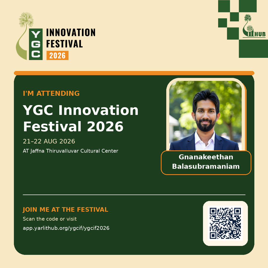Gnanakeethan attending YGC Innovation Festival 2026