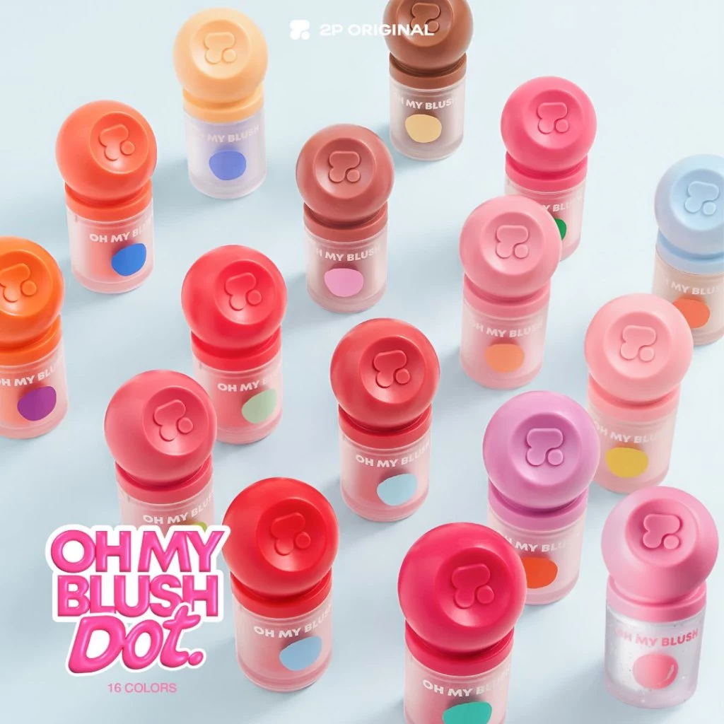 2POG OH MY BLUSH DOT บลัชหัวโต (16 Colors) 3g. / BD03 Vanilla sky