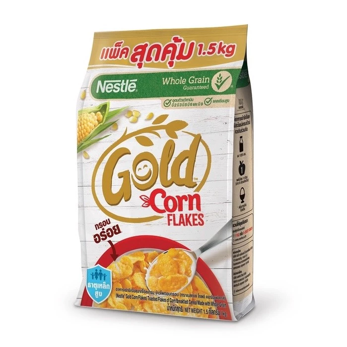 NESTLE GOLD CORNFLAKES เนสท์เล่ โกลด์ คอร์นเฟลกส์ ซีเรียล 1.4 กิโลกรัม x2