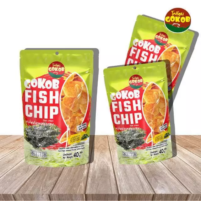ปลาหวานกรอบ สูตรน้ำมันรำข้าว-ตราโกก๊อบ หอมกลิ่นปลาทอด ไม่เคลือบน้ำตาล รสโนริสาหร่าย 3 ซอง