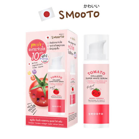 SMOOTO Official สมูทโตะ โทเมโท คอลลาเจน ซูเปอร์ ไวท์ เซรั่ม (30g.)