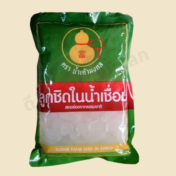 ตราน้ำเต้ามงคล ลูกชิดในน้ำเชื่อม บรรจุ 1,000 กรัม เกรดAเม็ดใหญ่