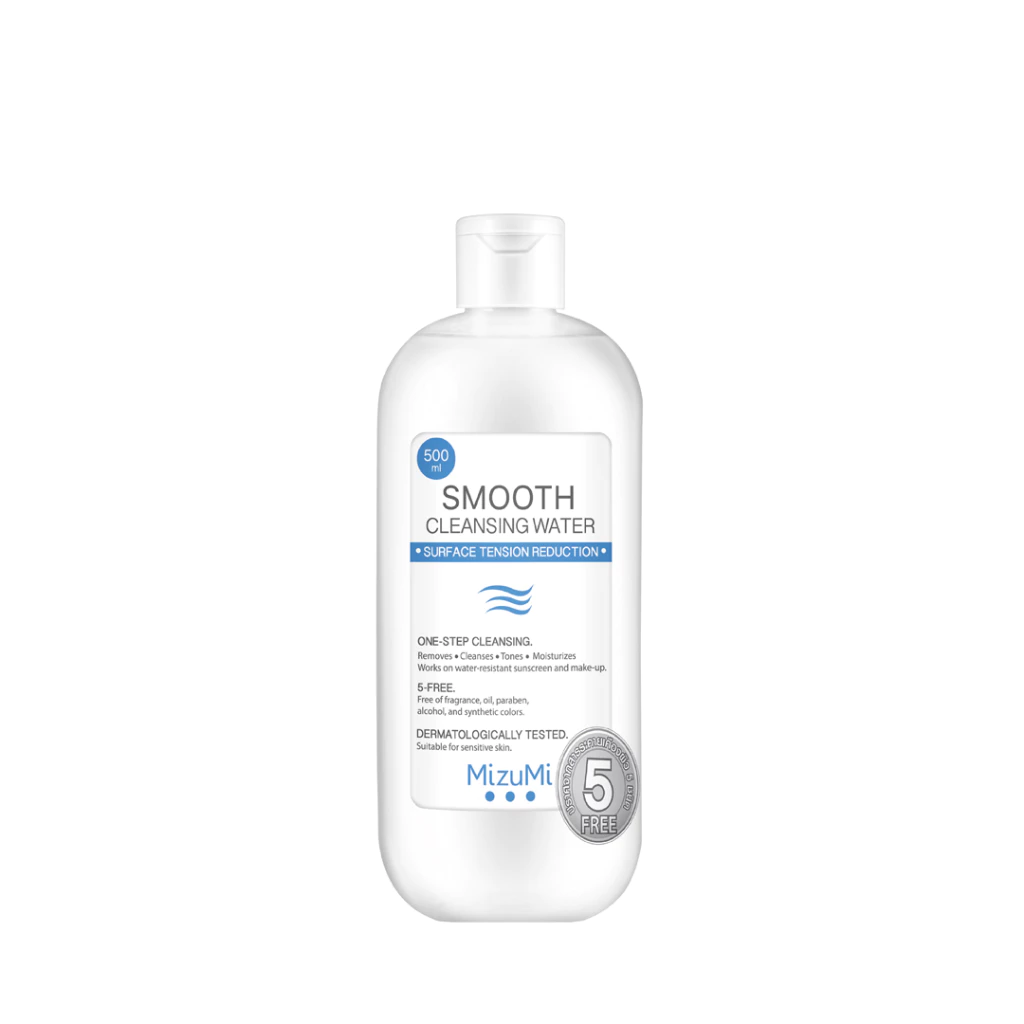 MizuMi Smooth Cleansing Water 500ml คลีนซิ่งวอเตอร์ สลายเมคอัพ สัมผัสนุ่มลื่น ลดการก่อริ้วรอย ผิวเป็นสิว แพ้ง่าย