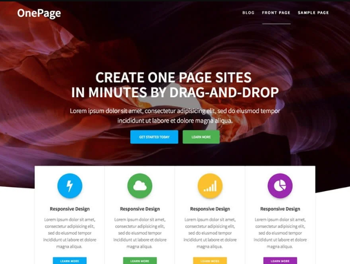 free one page wordpress themes 