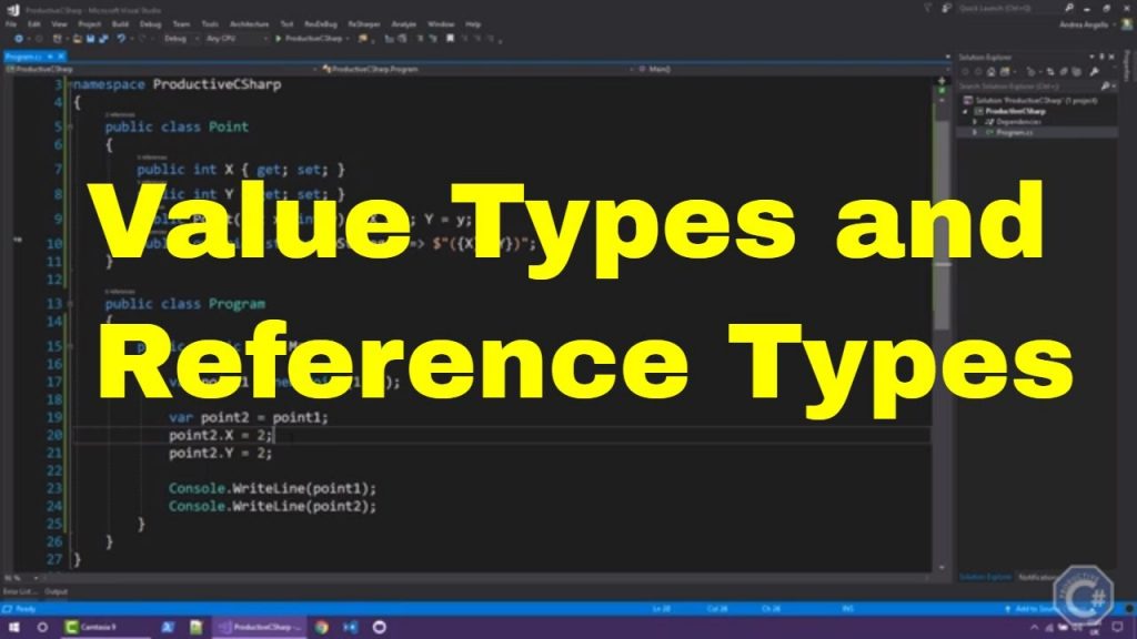 The main differences Value types and reference types