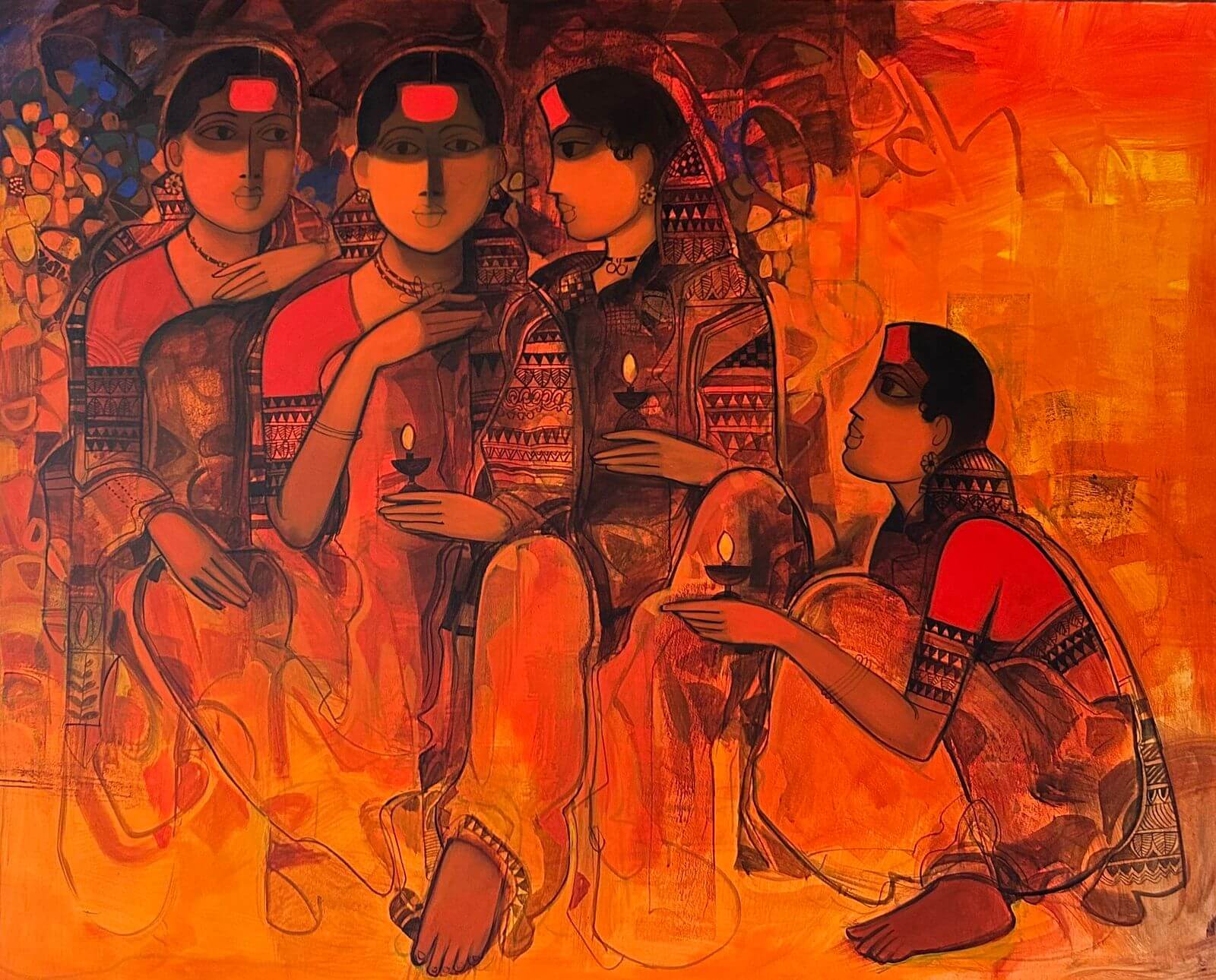 Whispers of Light by Sachin Sagare | Acrylic Painting