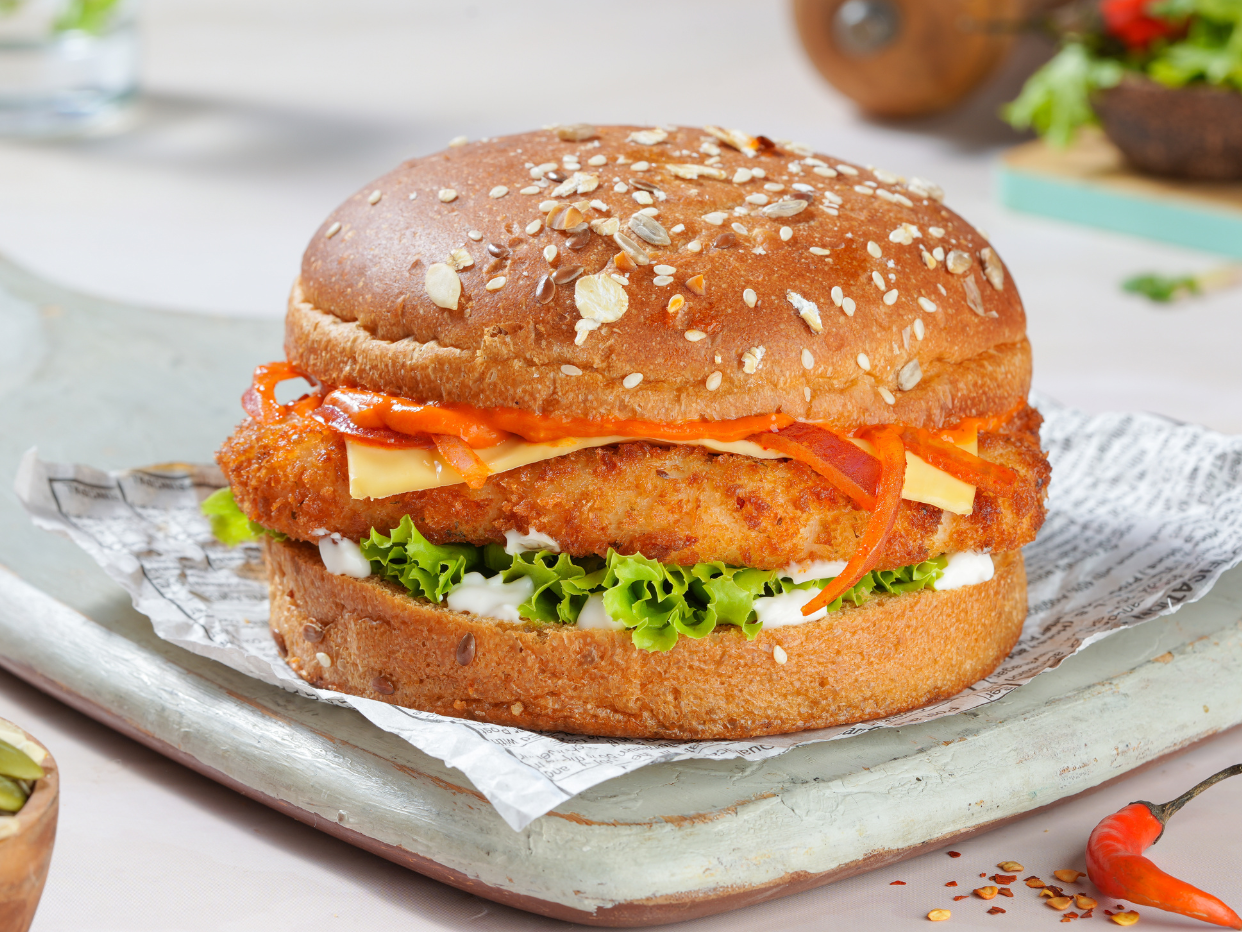 Korean chicken pro burger
