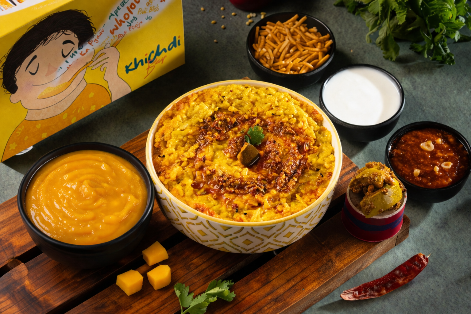 Achari Khichdi With Aamras (250 Ml)