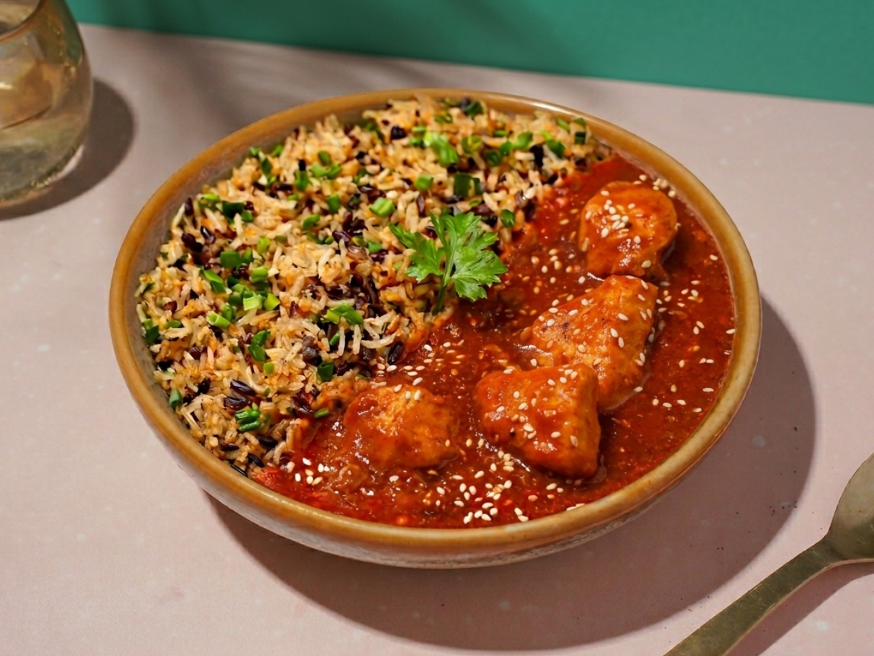Chilli Gravy Chicken Rice Bowl