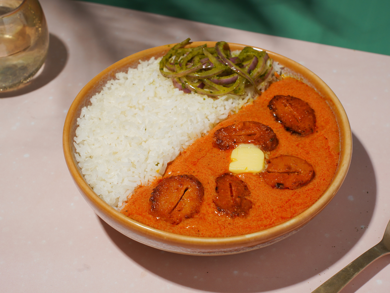 Steam Rice With Butter Soya Chaap