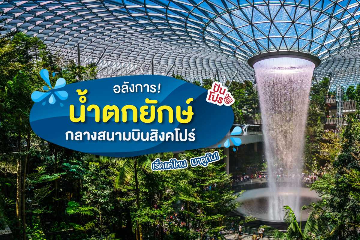 น้ำตกยักษ์ 40 เมตร แลนมาร์คใหม่สนามบินชางงี @สิงคโปร์ น้ำตกยักษ์ 40 เมตร แลนมาร์คใหม่สนามบินชางงี @สิงคโปร์