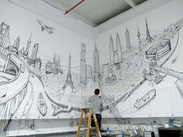Desain Mural Kantor