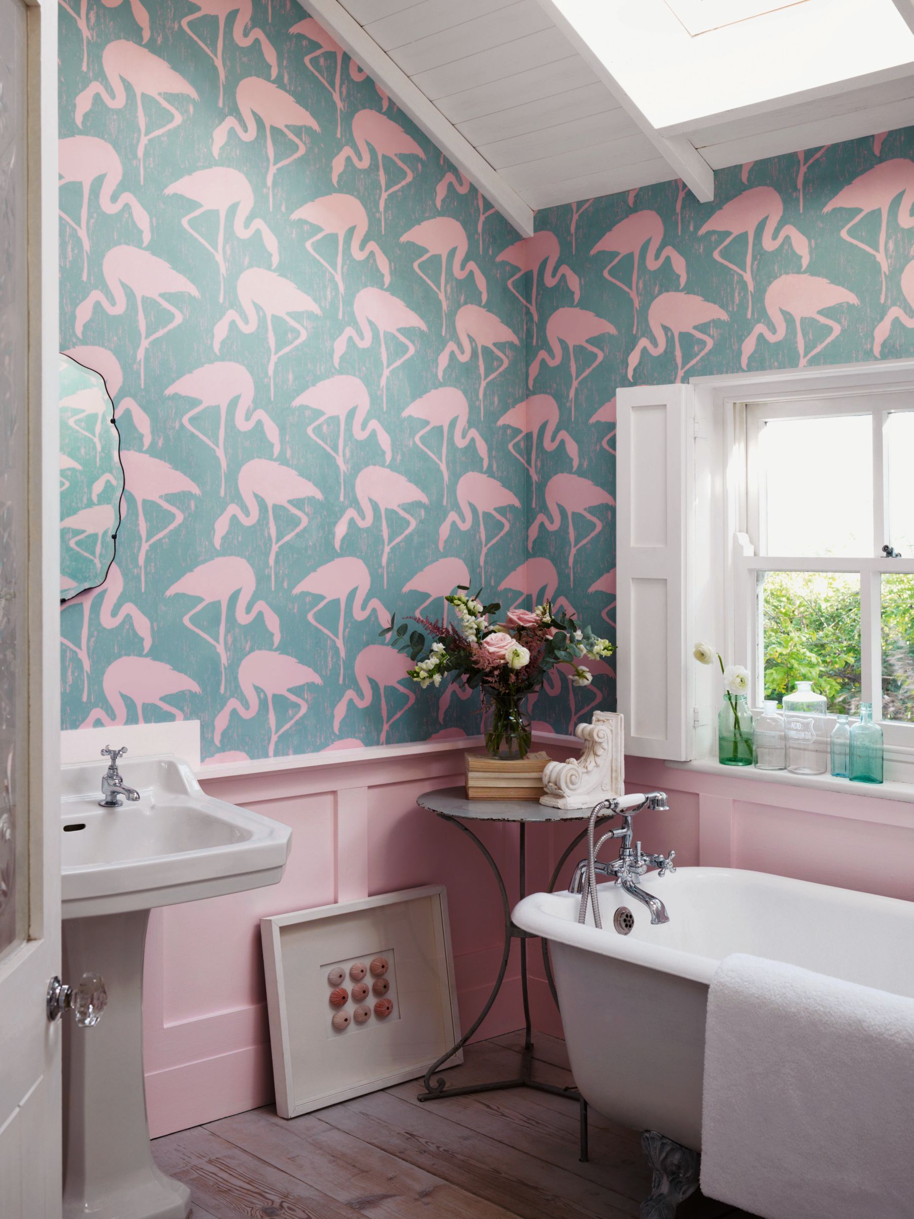 Motif Wallpaper Flamingo