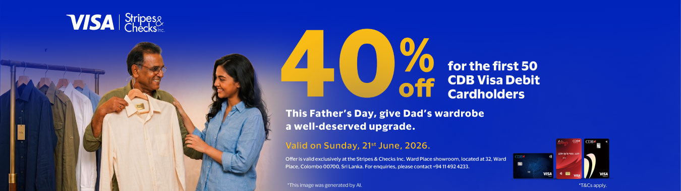 Enjoy 40% OFF for the first 50 CDB Visa Debit Cardholders