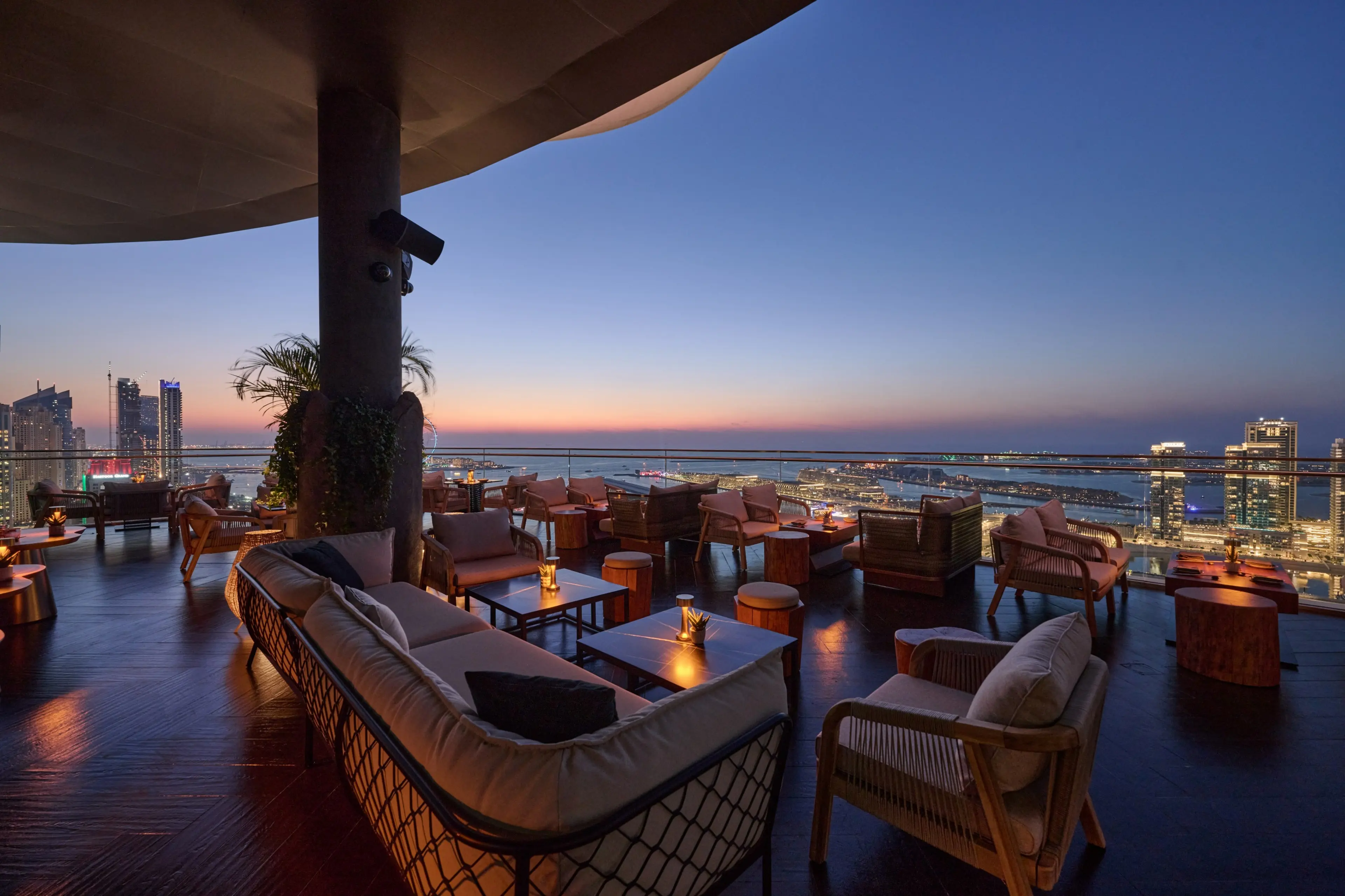 Considered architectural arches, evoking a private members' lounge