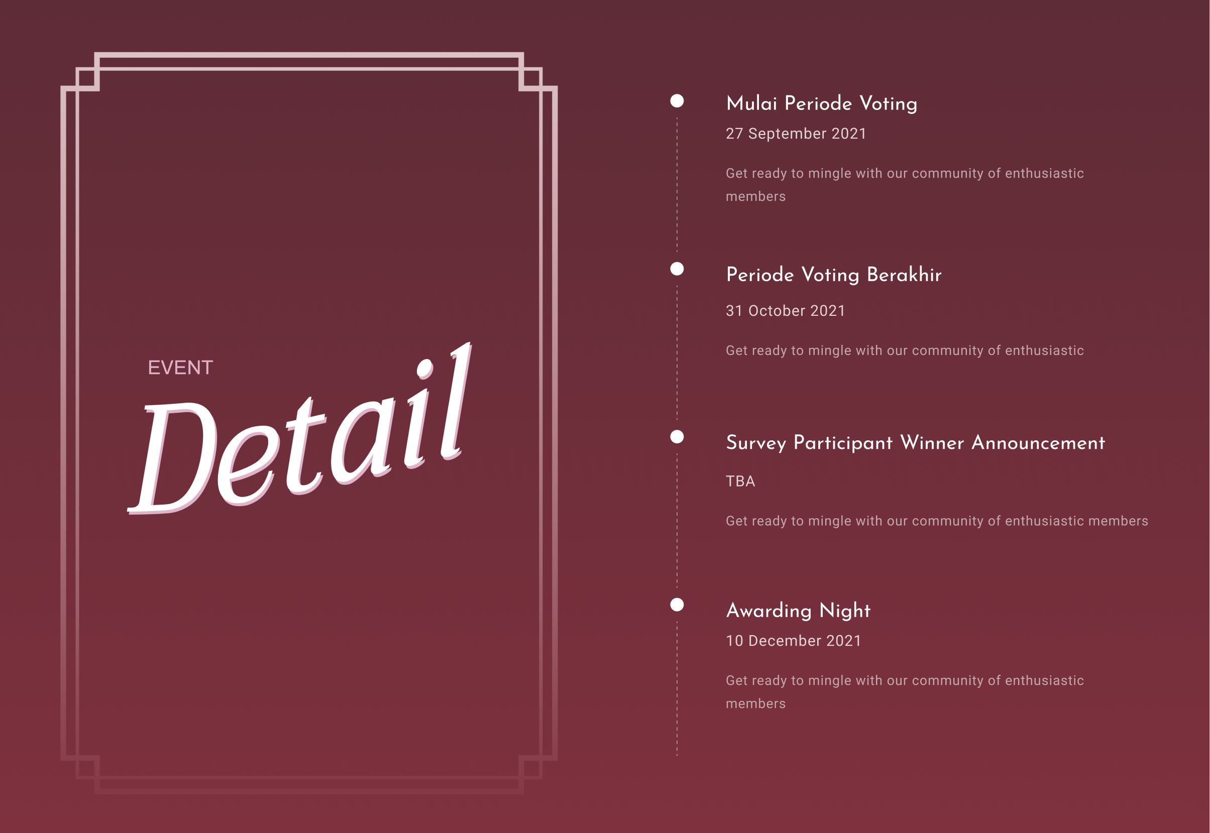 event schedule desktop