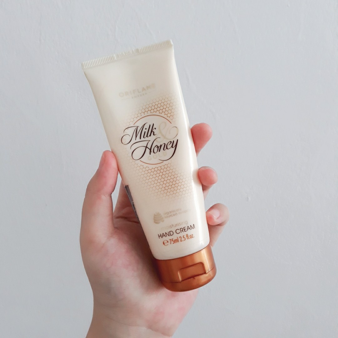 milk and honey gold moisturising hand cream oriflame