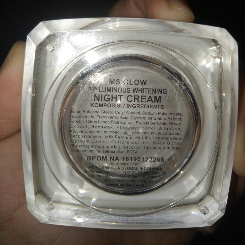ms glow night cream luminous