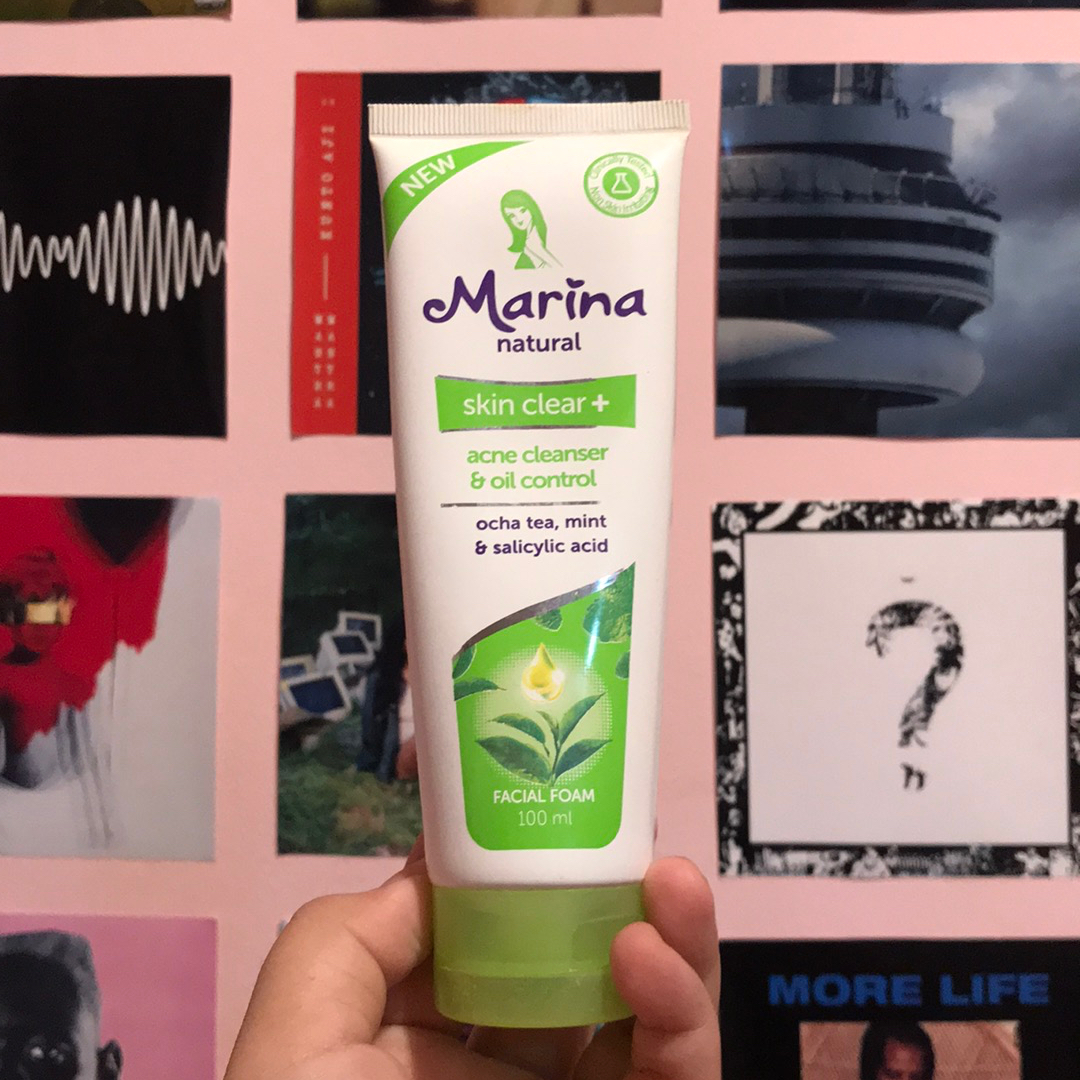 marina facial foam green tea