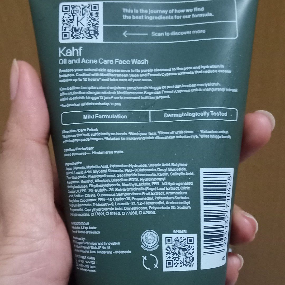 Kahf Face Wash Oil and Acne Care Beauty Review