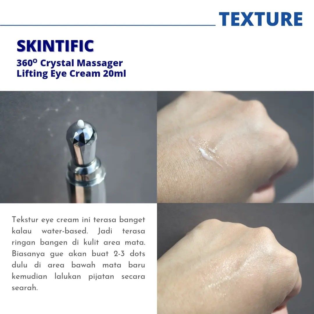 Skintific 360 Crystal Massager Lifting Eye Cream Beauty Review