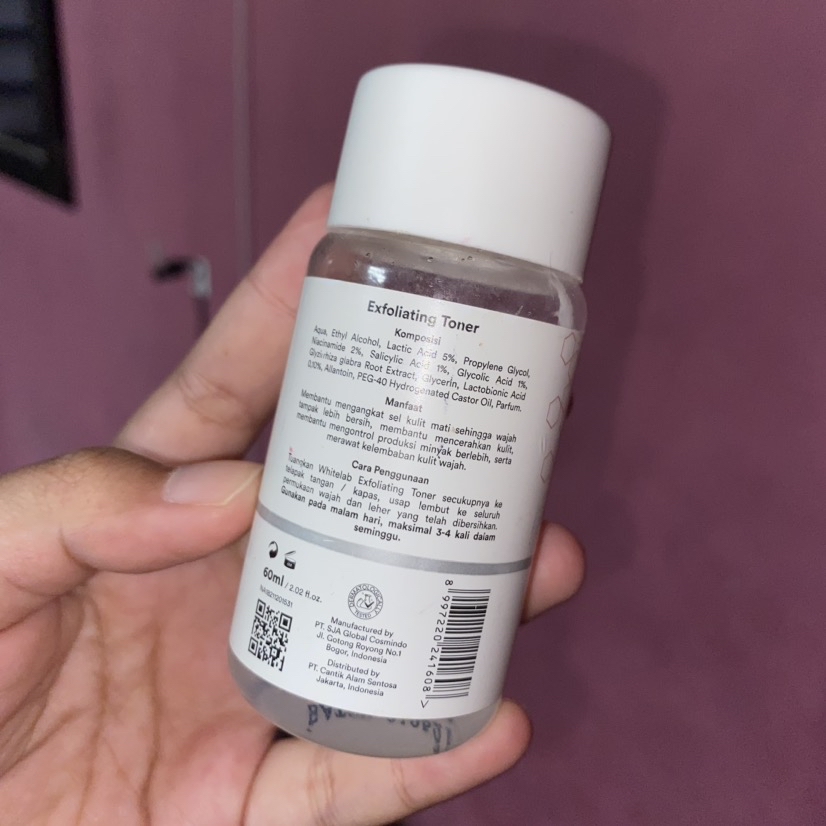 Whitelab Exfoliating Toner Beauty Review