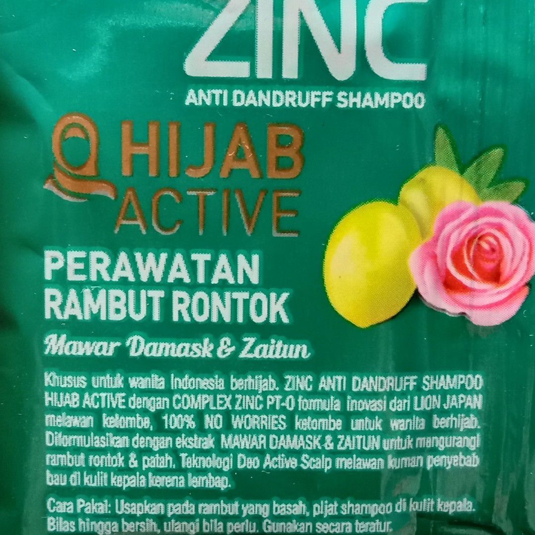 Zinc Hijab Active Shampoo Perawatan Rambut Rontok Beauty Review