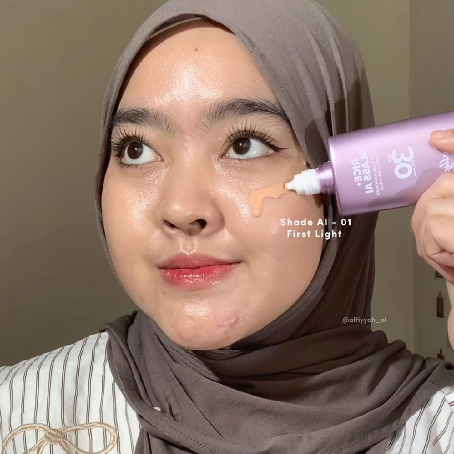 Rice+ Glass AI Skin Tint Fluid Sunscreen With Broad Spectrum - AI-01 imgfdn-125a6cf5-b7bc-42e6-89aa-42823767d24c