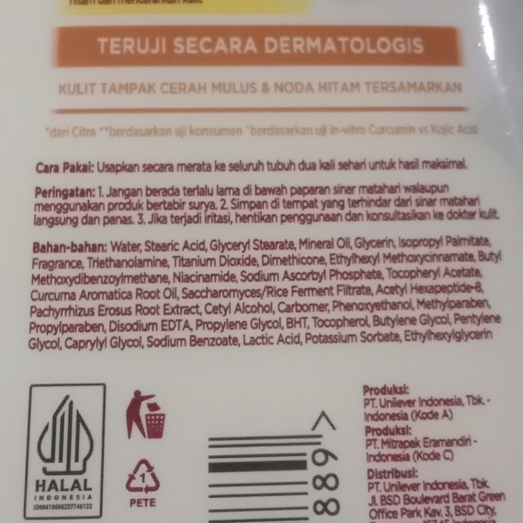 UV Body Lotion Bio-Peptide - Bengkoang Perfect Bright imgfdn-d1c9449c-5417-4b54-95a4-0a41d2332363