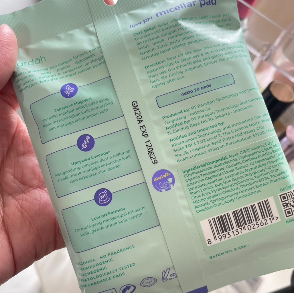 Low pH Micellar Water Wipes Japanese Mugwort + Upcycled Lavender imgfdn-48a204ce-7778-4f3b-bf92-a7758811bcb4