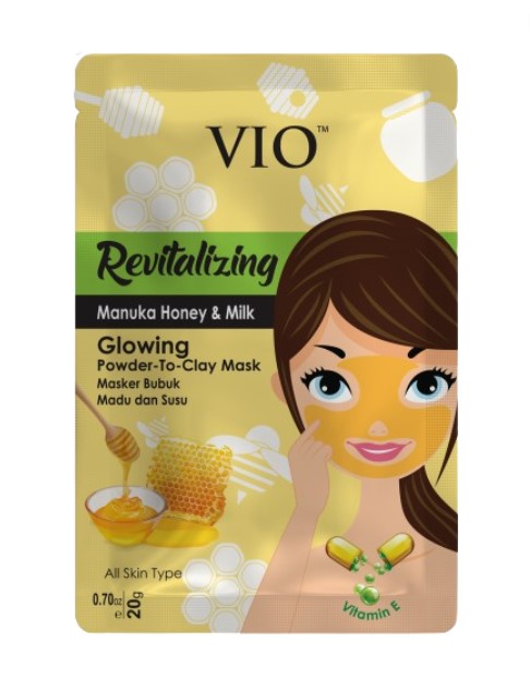 Vio Glowing Powder To Clay Mask Nourishing Vanilla Milkshake