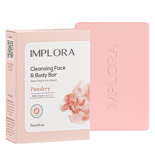 Implora Cleansing Face & Body Bar Soap Powdery 