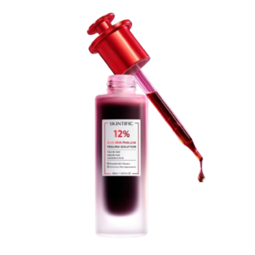 Skintific 12% Acid AHA BHA PHA LHA Peeling Solution Serum - Beauty Review