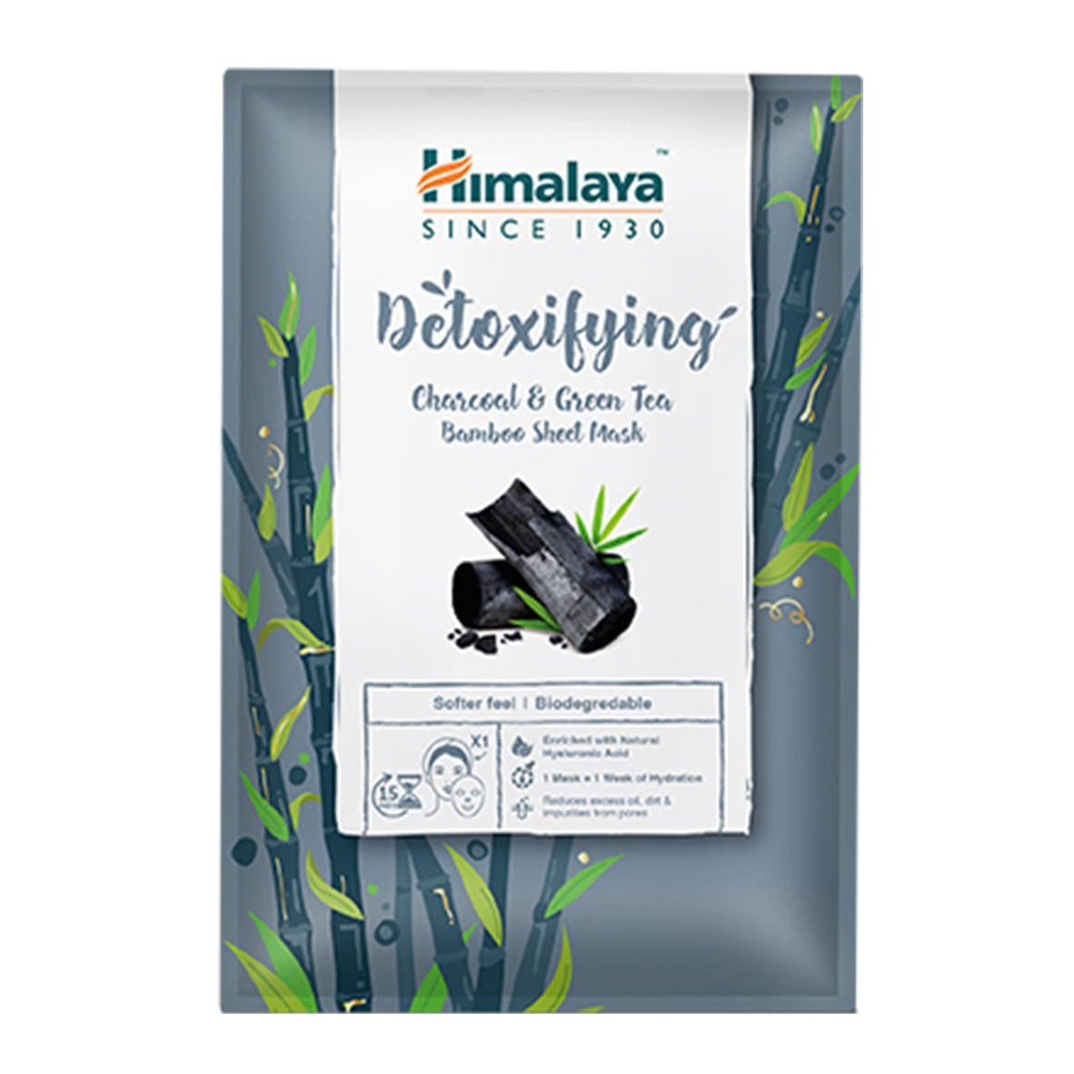 Himalaya Detoxifying Charcoal & Green Tea Bamboo Face Sheet Mask 
