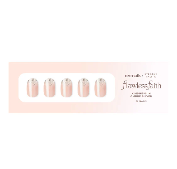 Eze Nails X Stefany Talita Spot On Manicure Kindness in Ombre Silver