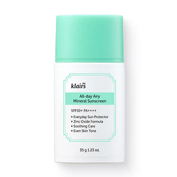 Dear, Klairs All-day Airy Mineral Sunscreen 