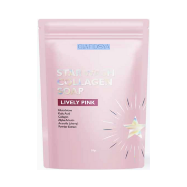 Glafidsya Star Wash Collagen Soap  Lively Pink