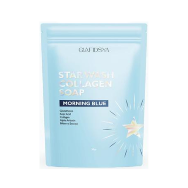 Glafidsya Star Wash Collagen Soap  Morning Blue